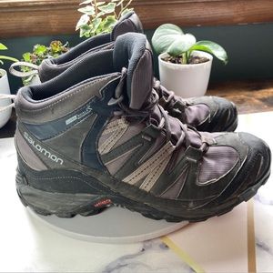 Salomon Pathfinder 3 Mid Hiking Black Grey Boot size US9